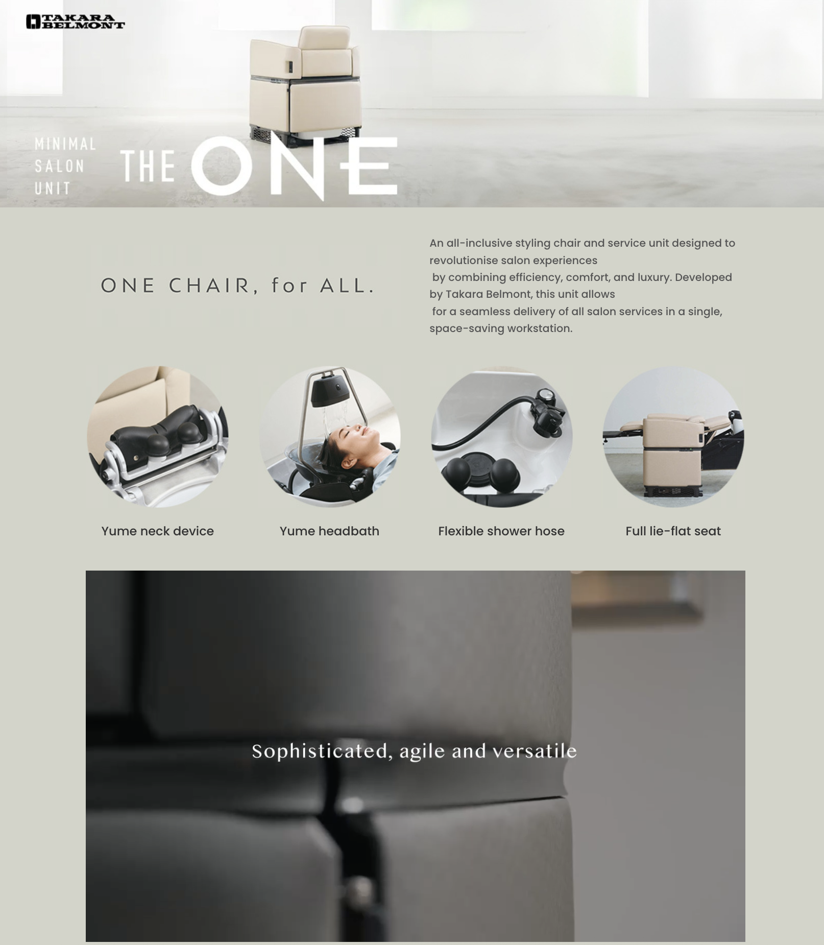 The One landing page